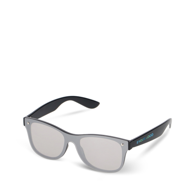 Óculos de sol com lentes espelhadas UV400 com hastes coloridas