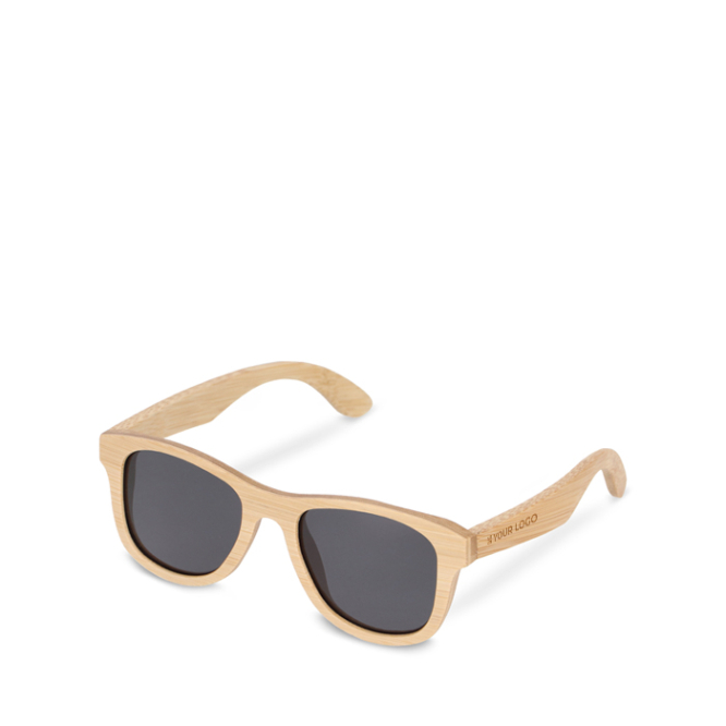 Óculos de sol completamente feitos de bambu com lentes pretas
