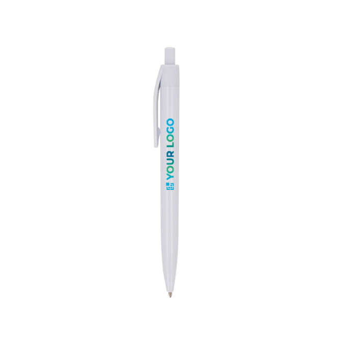 Caneta de plástico para marcação corporativa com tinta azul
