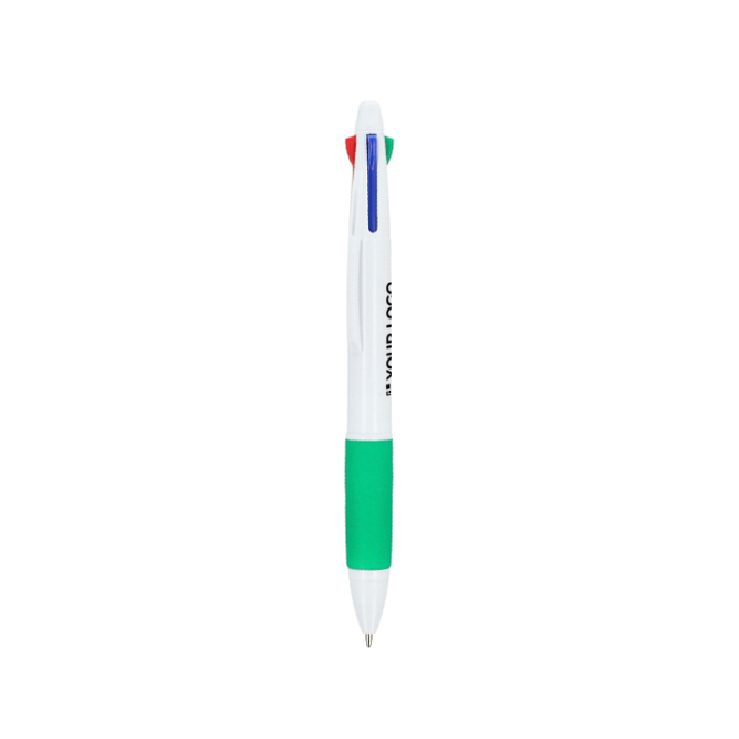 Caneta clássica de 4 cores de tinta com pega antideslizante