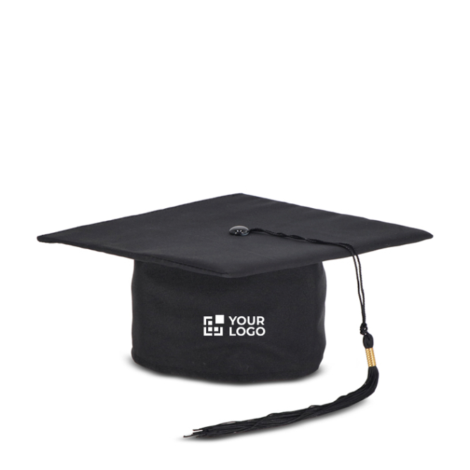 Clássico chapéu de formatura em cor preta para personalizar