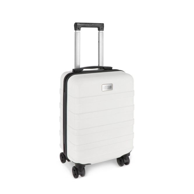 Trolley de cabine 18'' com 4 rodas giratórias e suporte para telemóvel