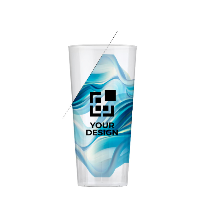 Copo reutilizável fabricado na Europa ideal para festival 500 ml