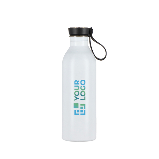 Garrafa de aço inoxidável com pega de silicone na tampa 500 ml