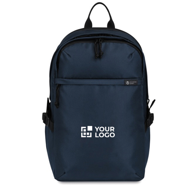 Mochila para portátil em RPET com bolsos e asa almofadada 15''