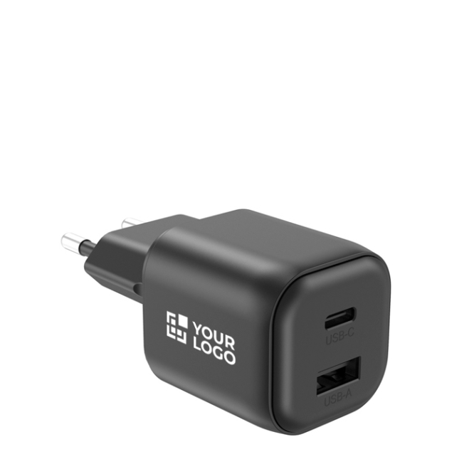 Carregador USB ecológico compacto com ficha EU 100W