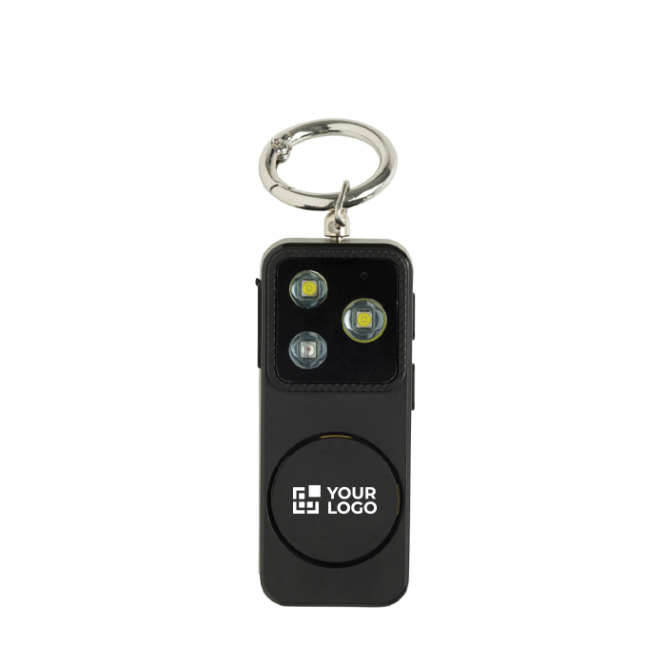 Alarme pessoal compacto recarregável por USB-C com luz LED 150 dB