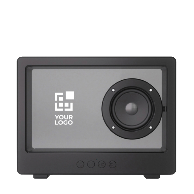 Coluna sem fios transparente com luz RGB integrada e USB-C 5W