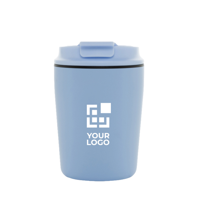 Caneca térmica de plástico para café com tampa anti-gotas 220 ml