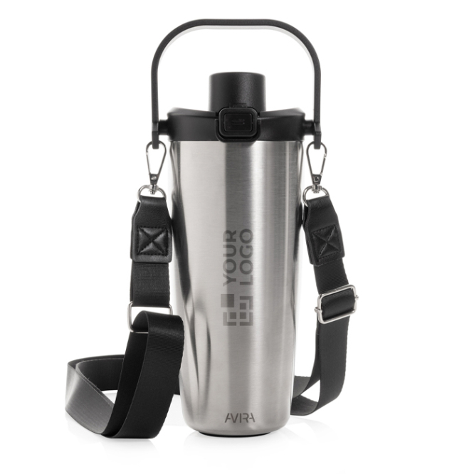 Garrafa térmica de aço inoxidável reciclado com correia 600 ml