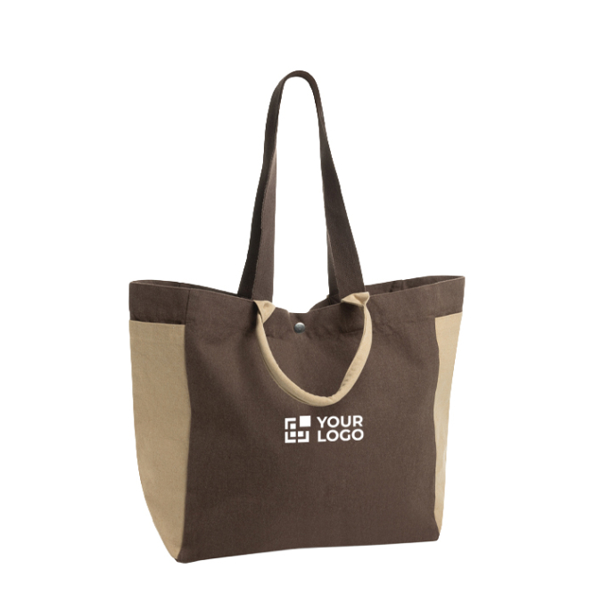 Saco shopper-weekender em lona reciclada, capacidade 18 L, 400 g/m²