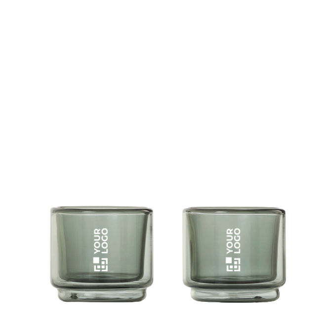 Chávenas de espresso empilháveis vidro dupla parede 45 ml AdHoc Impact