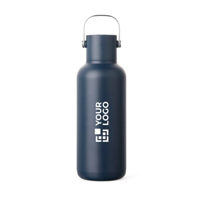 Garrafa térmica de parede dupla com palhinha e tampa anti-fugas 600ml