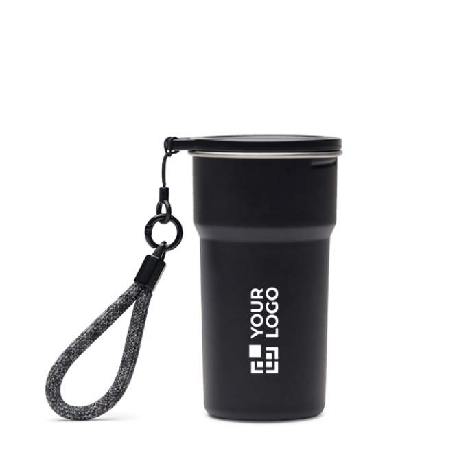 Copo de viagem de aço inox reciclado com copos no interior 450 ml