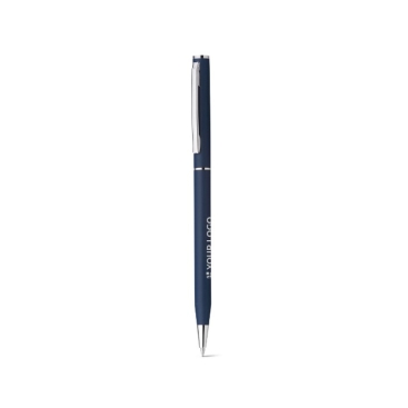 Canetas publicitárias giratórias de alumínio tinta azul Vip Colors
