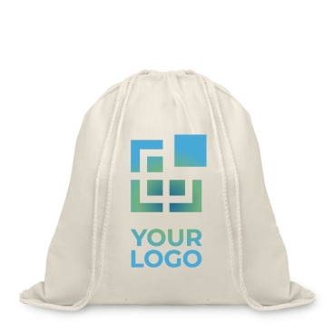 Mochila personalizada de algodão orgânico vista principal
