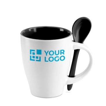 Caneca personalizada com colher de 250ml vista principal