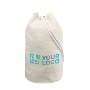 Mochila personalizada de algodão 200 g/m² de cor bege Organic