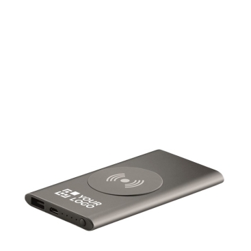 Carregador sem fios e powerbank de 400mAh cor preto