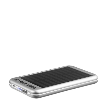 Powerbank promocional solar 4000 mAh cor preto