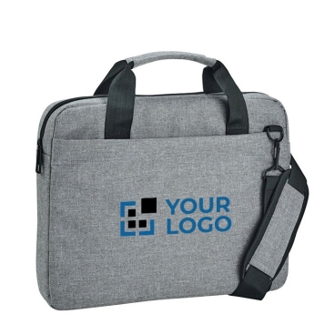 Mala para portátil personalizável com logo cor cinzento