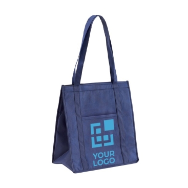 Saco de compras com forro térmico cor azul