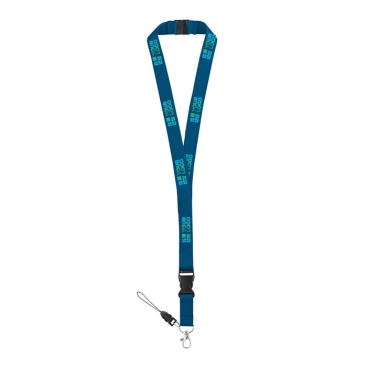 Lanyard de poliéster de 2 cm com fecho de segurança Doubleclip Extra