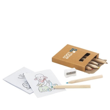 Pequeno conjunto de pintura para crianças cor marfil