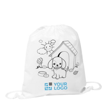 Saco tipo mochila de cordas para colorir vista principal