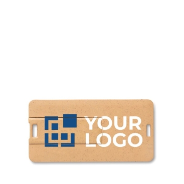 Cartão usb ecológico pequeno cor madeira clara