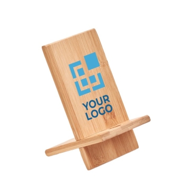Suporte de telemóvel personalizado em bambu vista principal