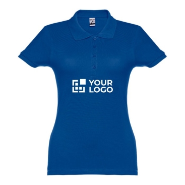Polo feminino personalizável de manga curta vista principal