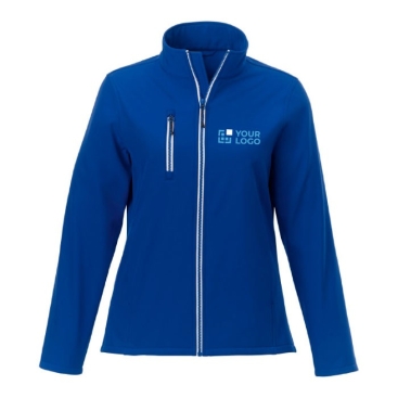 Casaco de senhora personalizável com logotipo cor azul