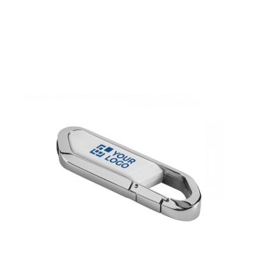 Pen USB com mosquetão para imprimir com logo cor azul real
