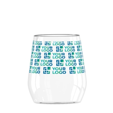 Copo de vidro para personalizar com logotipo cor transparente com logo esgotado