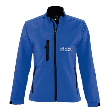 Casaco em softshell para senhora com a marca cor azul real