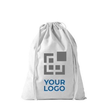 Saco de cordões em algodão de 100 g/m² cor azul-escuro