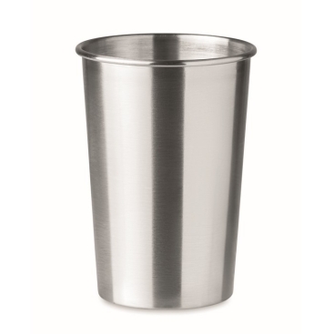 Copo de aço inoxidável cor prateado mate