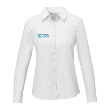 Camisa de manga comprida mulher 130 g/m2 cor branco