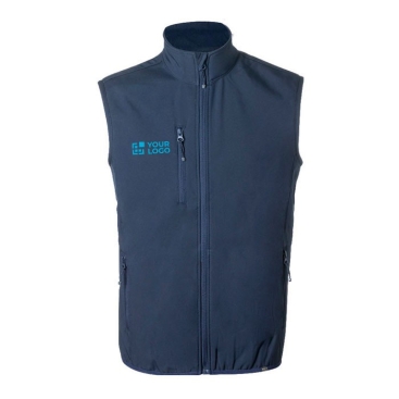 Colete softshell reciclado 300 g/ m2 cor azul-marinho