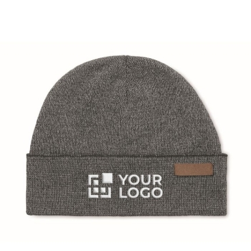 Gorro de dupla face personalizável vista principal