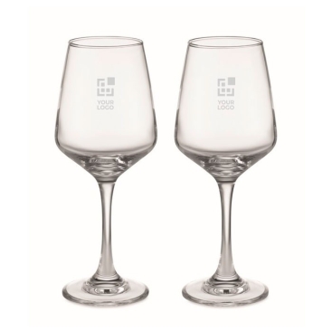 Dois copos de vinho personalizados vista principal