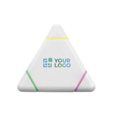 Marcador triangular com três cores