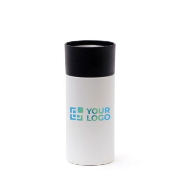 Caneca termo pequena de aço com logo