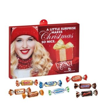 Calendário do Advento com sortido de chocolates premium A4