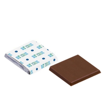 Minichocolates de chocolate de leite, embalagem prateada 5 g