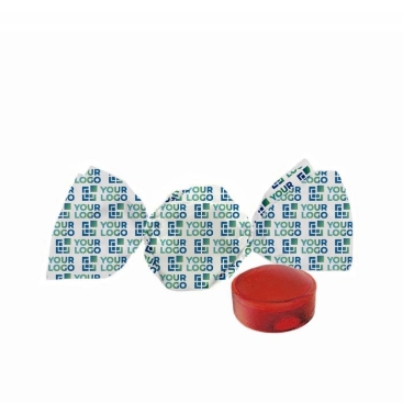 Rebuçado mini, laço duplo, sabor único, embalagem reciclável