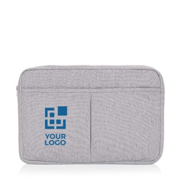 Bolsa para PC de algodão reciclado com bolsos frontais 15,6
