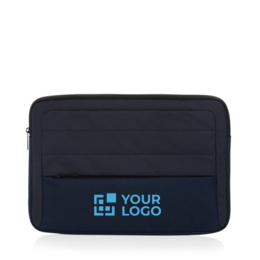 Bolsa para PC de RPET com costuras e bolso frontal 15,6