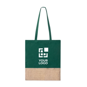 Saco de 100% algodão em cores com base de juta 120g/m2